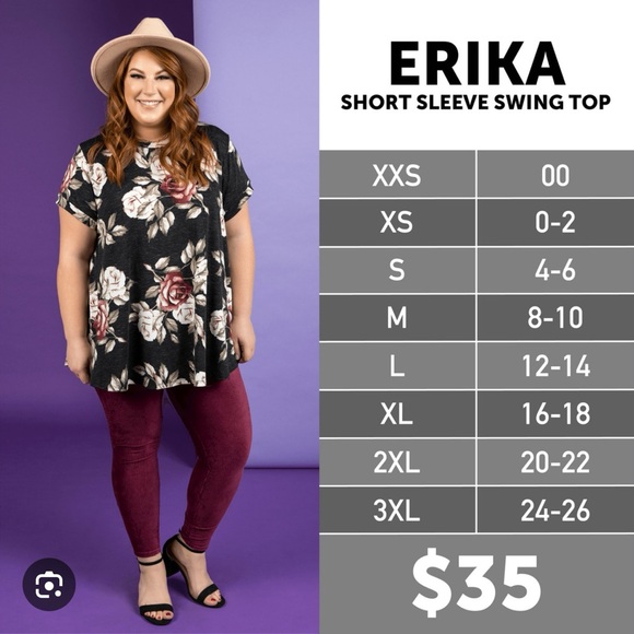 Lularoe Erika Swing Top - Picture 4 of 4
